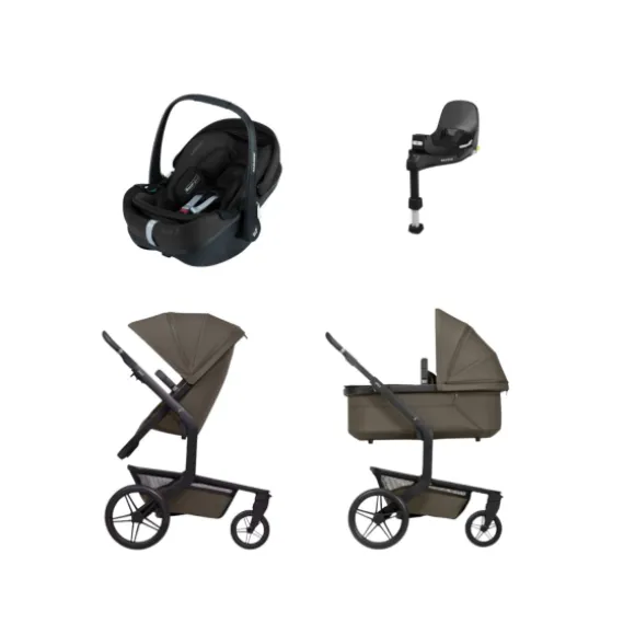 Joolz Day 5 Kinderwagen 4-in-1 - Forest Green | Joolz X Maxi-Cosi Pebble 360 Pro 2 Autostoeltje | Maxi-Cosi FamilyFix 360 Pro