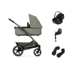 Joolz Geo 3 Kinderwagen - Sandy Taupe | Joolz X Maxi-Cosi Autostoeltje - Sandy Taupe | Maxi-Cosi FamilyFix 360 Pro