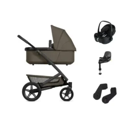 Joolz Geo 3 Kinderwagen - Sandy Taupe | Joolz X Maxi-Cosi Autostoeltje - Sandy Taupe | Maxi-Cosi FamilyFix 360 Pro