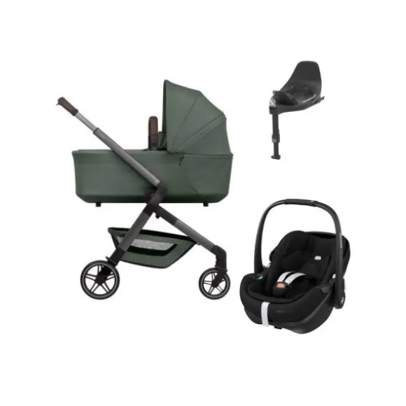Joolz Hub 2 Kinderwagen 2-in-1 - Sandy Taupe | Joolz X Maxi-Cosi Pebble 360 Pro 2 Autostoeltje | Maxi-Cosi FamilyFix 360 Pro