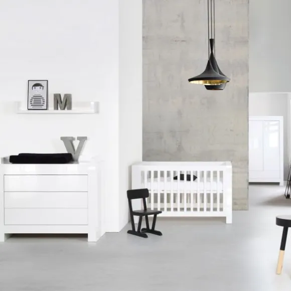 Kidsmill Alaska Hoogglans 2-Deurs Kledingkast Wit