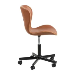 Kidsmill Bent Bureaustoel Leather Look Retro Brandy