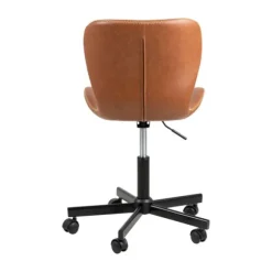 Kidsmill Bent Bureaustoel Leather Look Retro Brandy