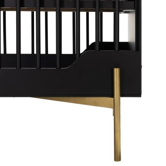 Kidsmill Boutique Babybed Zwart / Brass 60 x 120 cm