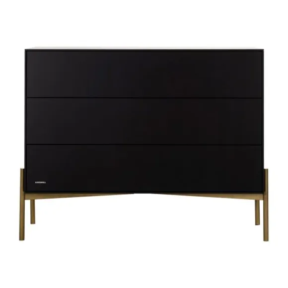 Kidsmill Boutique Babykamer Zwart / Brass | Bed 60 x 120 cm + Commode + Kast 2-Deurs