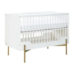 Kidsmill Boutique Babykamer Wit / Brass | Bed 60 x 120 cm + Commode