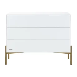 Kidsmill Boutique Babykamer Wit / Brass | Bed 60 x 120 cm + Commode