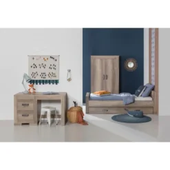Kidsmill Brent Kinderkamer Oldwood | Bed 90 x 200 cm + Bureau