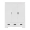 Kidsmill Brent Kledingkast 3-Deurs Wit