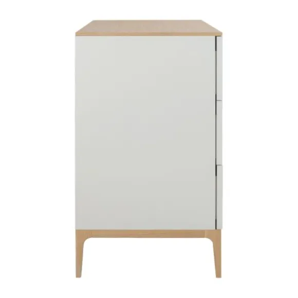 Kidsmill Intense II Babykamer Mat Wit / Eiken | Ledikant 60 x 120 cm + Commode