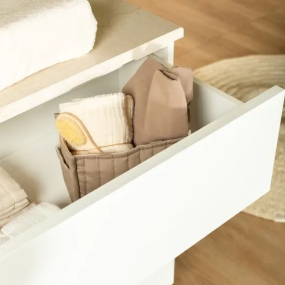 Kidsmill Intense II Babykamer Wit / Patinated Brass | Ledikant 60 x 120 cm + Commode