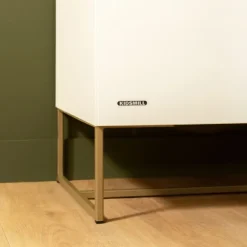 Kidsmill Intense II Babykamer Wit / Patinated Brass | Ledikant 60 x 120 cm + Commode