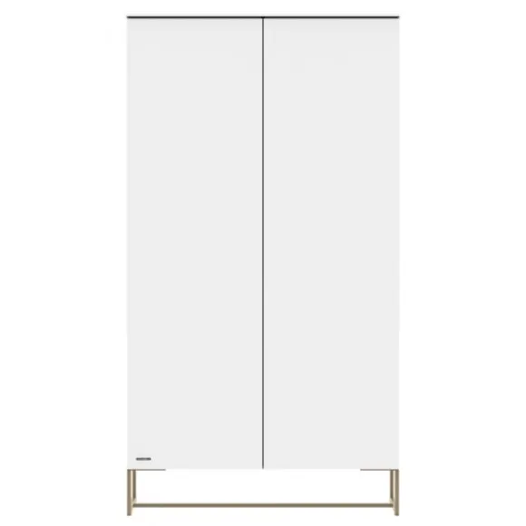 Kidsmill Intense II Babykamer Wit / Patinated Brass | Ledikant 60 x 120 cm + Commode