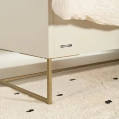 Kidsmill Intense II Bedbank 90 x 200 - Oatmeal / Patinated Brass