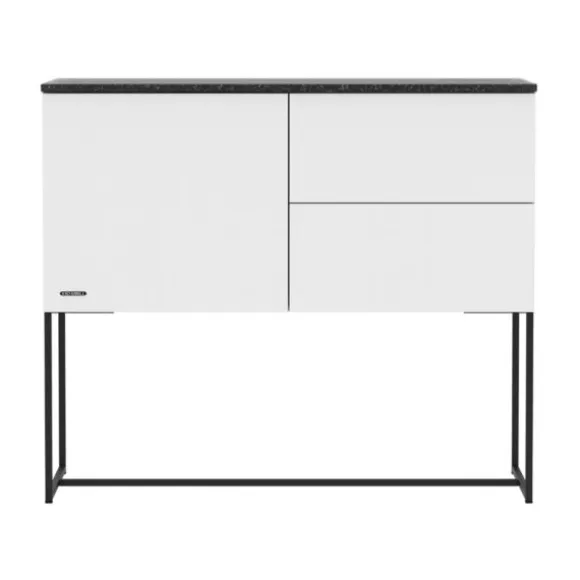 Kidsmill Intense II Commode 1D / 2L Mat Wit - Zwart - Mat Wit