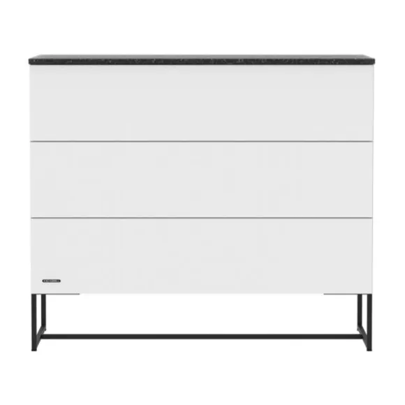 Kidsmill Intense II Commode 3L Mat Wit - Zwart - Marmer Zwart
