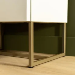Kidsmill Intense II Kinderkamer Wit / Patinated Brass | Bedbank 90 x 200 cm + Bureau