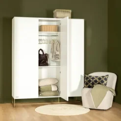 Kidsmill Intense II Kinderkamer Wit / Patinated Brass | Bedbank 90 x 200 cm + Bureau