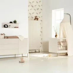 Kidsmill Intense II Ledikant 60 x 120 - Oatmeal / Patinated Brass