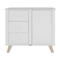 Kidsmill Lars Babykamer Wit / Naturel | Bed 60 x 120 cm + Commode