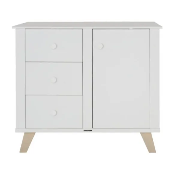 Kidsmill Lars Babykamer Wit / Naturel | Bed 60 x 120 cm + Commode
