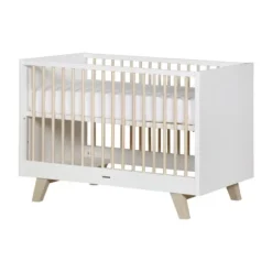 Kidsmill Lars Babykamer Wit / Naturel | Bed 60 x 120 cm + Commode