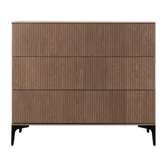 Kidsmill Levi Babykamer Incl. Rechte Potenset Walnoot | Ledikant 60 x 120 cm + Commode