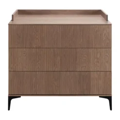 Kidsmill Levi Babykamer Incl. Rechte Potenset Walnoot | Ledikant 60 x 120 cm + Commode