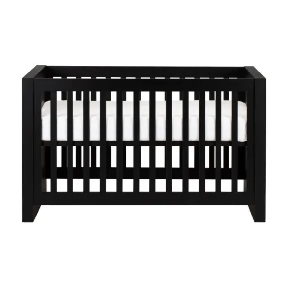Kidsmill Long Island Babybed Zwart / Oldwood 60 x 120 cm