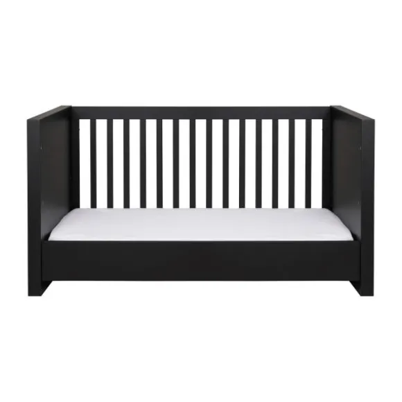 Kidsmill Long Island Babybed Zwart / Oldwood 60 x 120 cm