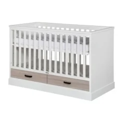 Kidsmill Newport Babybed Wit / Eiken 70 x 140 cm