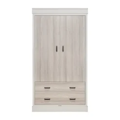 Kidsmill Newport Babykamer Incl. Zwarte Grepen - Oatmeal / Eiken | Ledikant 60 x 120 cm + Commode
