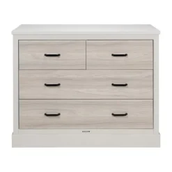 Kidsmill Newport Babykamer Incl. Zwarte Grepen - Oatmeal / Eiken | Ledikant 60 x 120 cm + Commode