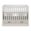 Kidsmill Newport Ledikant 60 x 120 cm - Incl. Zwarte Grepen - Oatmeal / Eiken