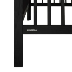 Kidsmill Pure Wood Ledikant Zwart Geborsteld 60 x 120 Cm