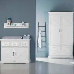 Kidsmill Savigno Kledingkast 2-Deurs Met Kruis Wit