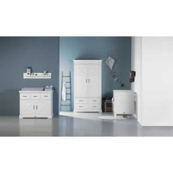 Kidsmill Savigno Kledingkast 2-Deurs Met Kruis Wit
