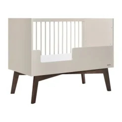 Kidsmill Sixties Babybed Oatmeal / Walnoot 60 x 120 cm