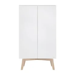 Kidsmill Sixties Babybed Wit Mat / Naturel 60 x 120 cm