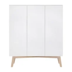 Kidsmill Sixties Babybed Wit Mat / Naturel 60 x 120 cm