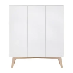Kidsmill Sixties Babybed Wit Mat / Naturel 60 x 120 cm
