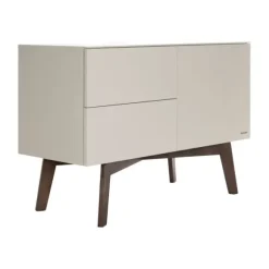 Kidsmill Sixties Babykamer Oatmeal / Walnoot | Bed 60 x 120 cm + Commode