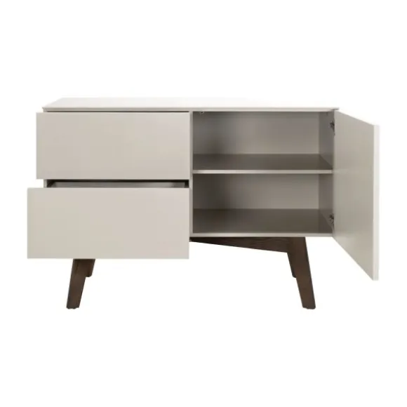 Kidsmill Sixties Babykamer Oatmeal / Walnoot | Bed 60 x 120 cm + Commode