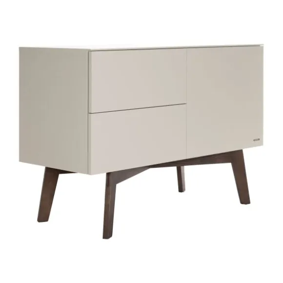 Kidsmill Sixties Babykamer Oatmeal / Walnoot | Commode + Kast 2-Deurs