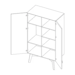 Kidsmill Sixties Babykamer Wit Mat / Walnoot | Bed 60 x 120 cm + Commode