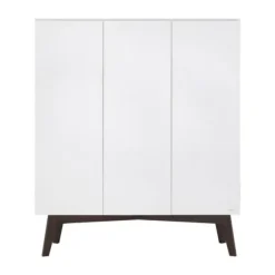 Kidsmill Sixties Babykamer Wit Mat / Walnoot | Bed 60 x 120 cm + Commode
