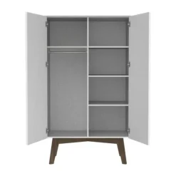 Kidsmill Sixties Babykamer Wit Mat / Walnoot | Bed 60 x 120 cm + Commode