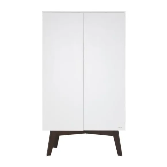 Kidsmill Sixties Kinderkamer Wit Mat / Walnoot | Bed 90 x 200 cm + Kast 2-Deurs