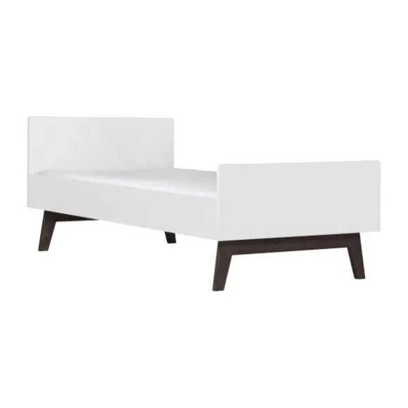 Kidsmill Sixties Kinderkamer Wit Mat / Walnoot | Bed 90 x 200 cm + Kast 2-Deurs