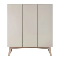 Kidsmill Sixties Kledingkast - 3-Deurs - Oatmeal / Eiken
